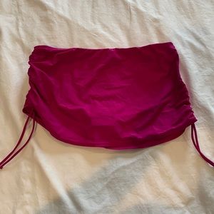 Magenta tankini or bikini bottom with drawstring sides